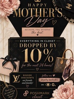 Luxury Designer Accessories Sale Graphic - Pink, Black & Gold